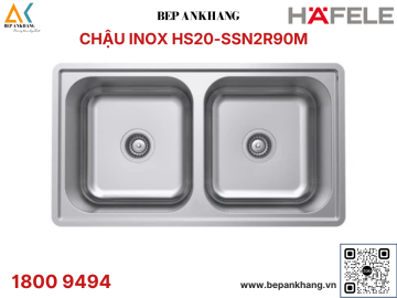 Chậu Inox Hafele HS20-SSN2R90M - 567.20.493